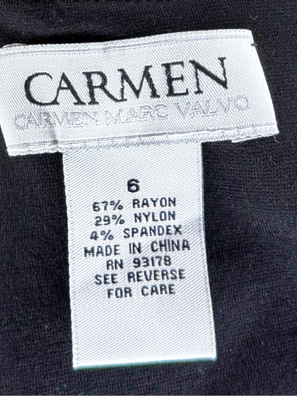 Carmen by Carmen Marc Valvo Black & Plum Floral Sheath Dress Size 6 - Picture 8 of 11